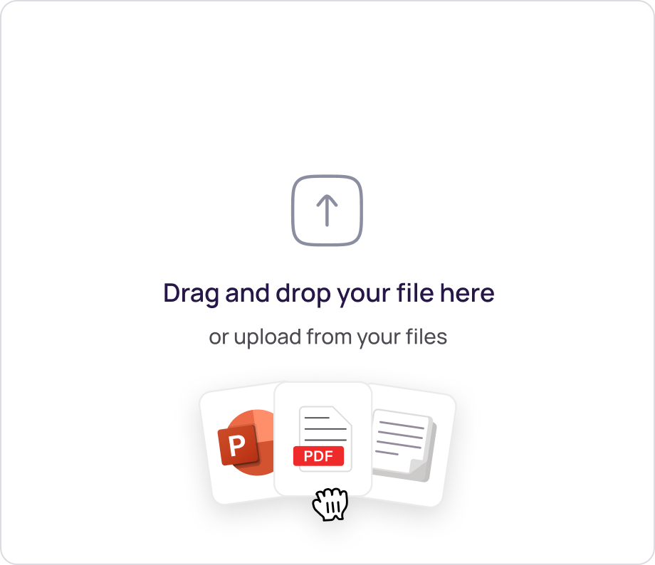 Upload PDFs, slides, handwritten notes, and more 1